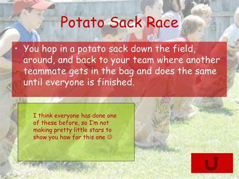 Potato Sack Race Rules .